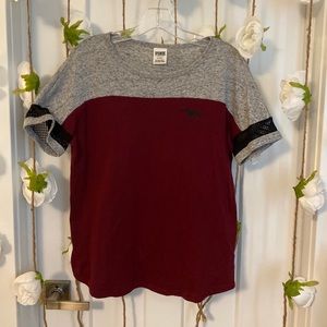 PINK Dog Logo & Mesh Tee